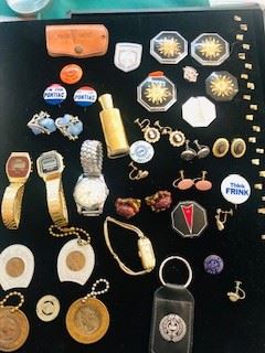 Costume Jewelry lot & old coins 