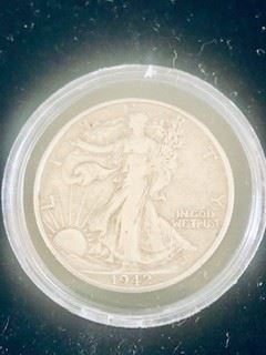 1942 Walking Liberty Silver Dollar 
