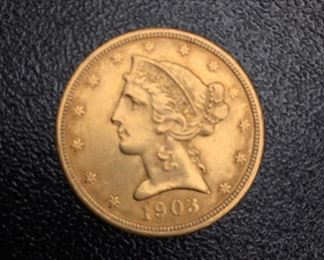 1903 Half Eagle gold coin