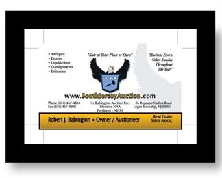 South Jersey Auction Business Card with Border