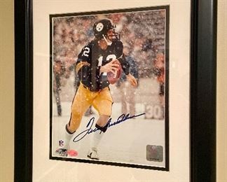 Item 40:  Autographed Terry Bradshaw photograph with COA - 13.25" x 16.5":  $80