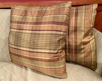 Item 5:  (2) Silk pillows - 24" x 24": $65 for pair