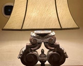 Item 105:  Fine Arts Lamp (double scroll) - 13.5" x 28.5":  $275