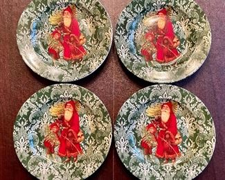 Item 135:  (4) Cypress Home Christmas luncheon plates:  $22