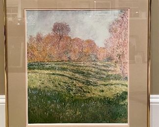 Item 153:  Framed print of pasture and orange trees - 24.25" x 26.25":  $165
