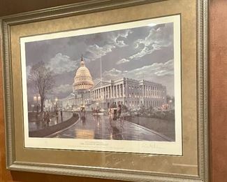 Item 171:  "The Capital by Moonlight" Lithograph by Paul McGehee 531/2000 - 43.25" x 33.25": $245