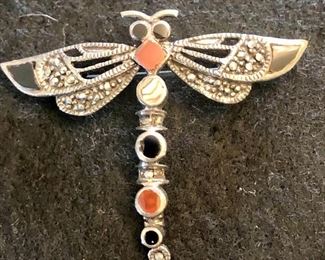 Item 224:  Sterling Dragonfly Pin: $22