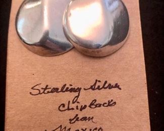 Item 231:  Mexican Sterling Silver Clip Earrings:  $26
