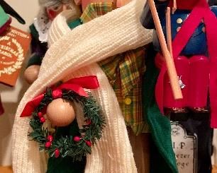 Item 261:  Steinbach "Bob Cratchit & Tiny Tim" nutcracker (Tiny Tim's crutch is in need of repair):  $225