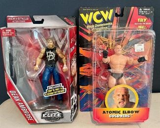 Item 277:  Dean Ambrose & Atomic Elbow Goldberg figurines:  $24 each