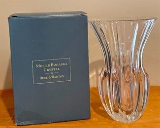 Item 358:  Miller Rogaska Crystal Vase with Box by Reed and Barton - 10":  $75