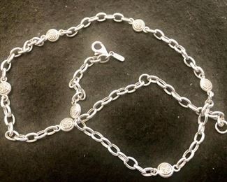 Item 458:  Sterling Silver Link Necklace:  