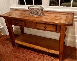 Item 421:  Matching Two-Drawer Console Table - 50"l x 18"w x 30"h:  $295