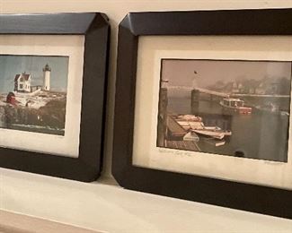 Item 457:  Framed Photos of Nubble Light and Perkins Cove - 8.25" x 6.25": $24 for pair