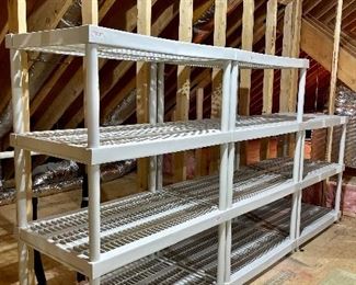 Item 497:  4 Shelf Shelving: $30 per section (3 are SOLD)