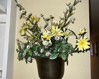 Vintage Brass Wall Pocket Vase