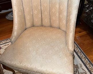 Fan back upholstered chairs