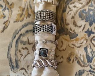 Silvertone bracelets