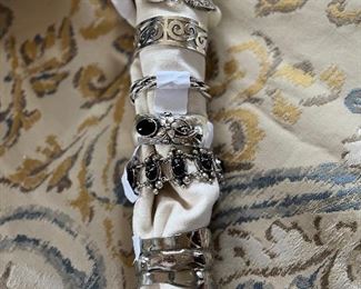 Sterling Cuffs, bangles and bracelets