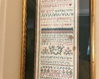 Cross stitch sampler