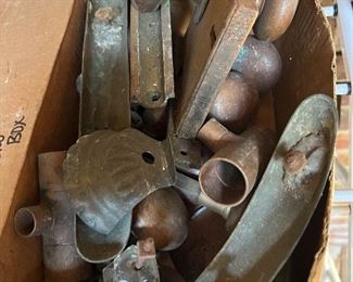 Vintage brass doorknobs and hardware