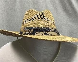 Mens Woven Straw Summertime Outdoors Pool Party Gardening Hat