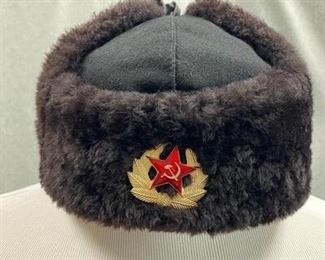 Russian Soviet Military Winter Fur Cossack Ushanka Hat Cap