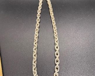 Sterling Silver 925 Heavy Large Link Chain Necklace Made in Mexico