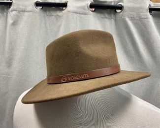 Vintage Dorfman Pacific Yosemite Wool Felt Fedora Wide Brim Campaign Hat Medium