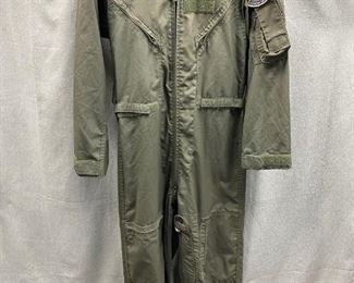 Vintage Mens Military Issue Summer Coveralls Flightsuit Jumpsuit 38R Sage Green