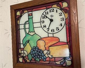 Stained glass clock