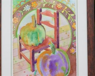 Beverly Lake Hoffman - Signature Member National Watercolor Society - Framed Still Life - “Vine Ripened”  32” by 24”  • Award Winner • Watercolor • Beverly Lake Hoffman