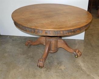 Large Claw Foot Round Table