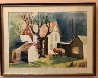 Watercolor - 1960s - Beverly Lake (Hoffman)