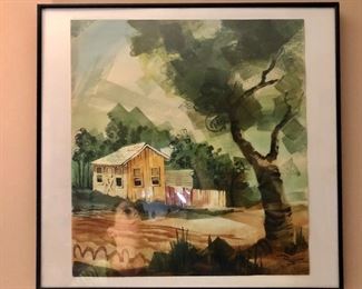 Watercolor - 1960s - Beverly Lake (Hoffman) -  Location Mobile, Alabama