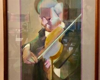 Watercolor - Christopher Schink - “Violin Rhapsody” 14x21