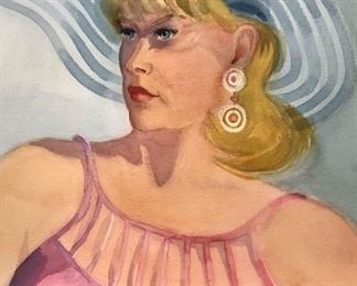 Beverly Lake Hoffman - Signature Member National Watercolor Society - Unframed Portrait