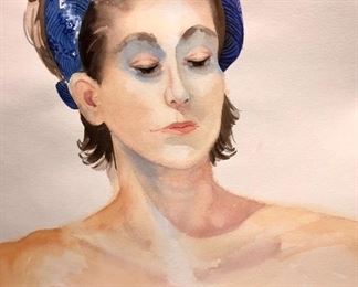 Beverly Lake Hoffman - Signature Member National Watercolor Society - Unframed Portrait