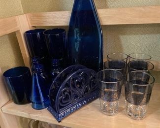 Vintage Cobalt Blue Glass