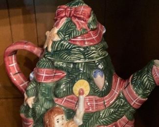Ceramic Christmas Tree Tea Pot