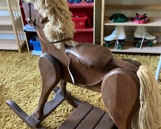 Large Vintage Toy Rocking Horse