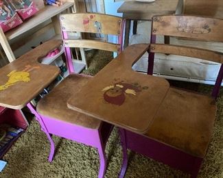 Vintage Children School Desk
