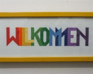 German needlepoint greeting