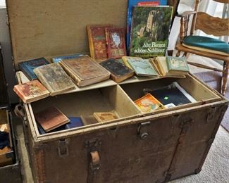 Large trunk with books