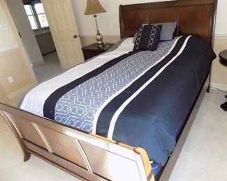 Queen Sleigh Bed with New Serta Mattress