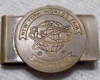 New York World's Fair Copper Money Clip