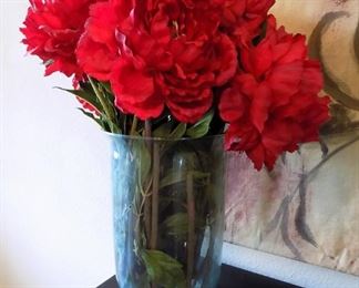 Vase with Red Flowers