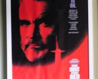86” Tall Framed "The Hunt for Red October" Cinema Poster 