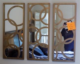 Geometric Shape 3 Piece Mirror Set