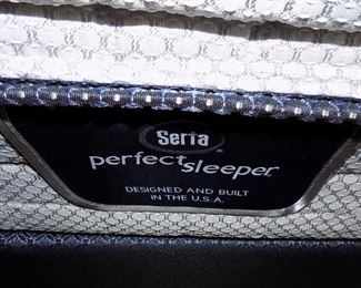 Queen Sleigh Bed w/New Serta Perfect Sleeper PillowTop Mattress